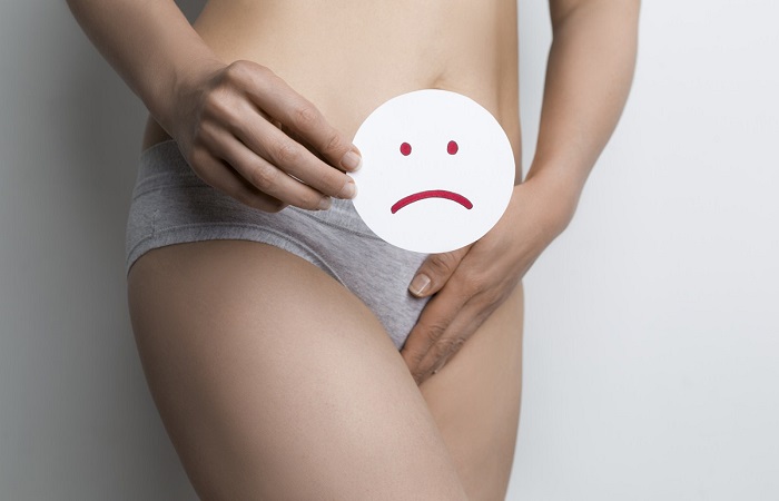 Genital lips were swollen from infections